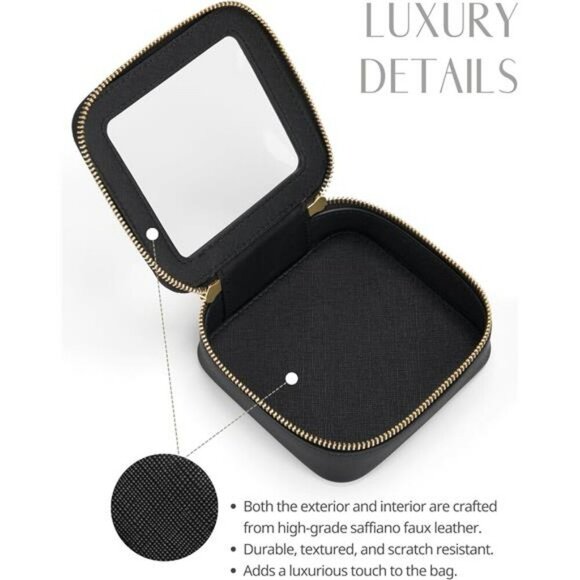 Popvibe Clear Makeup Bag Small Travel Cosmetic Case Zipper Toiletry Organizer - Picture 6 of 7